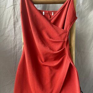 Women's Burnt/Dark Red Mini Dress, Size Medium